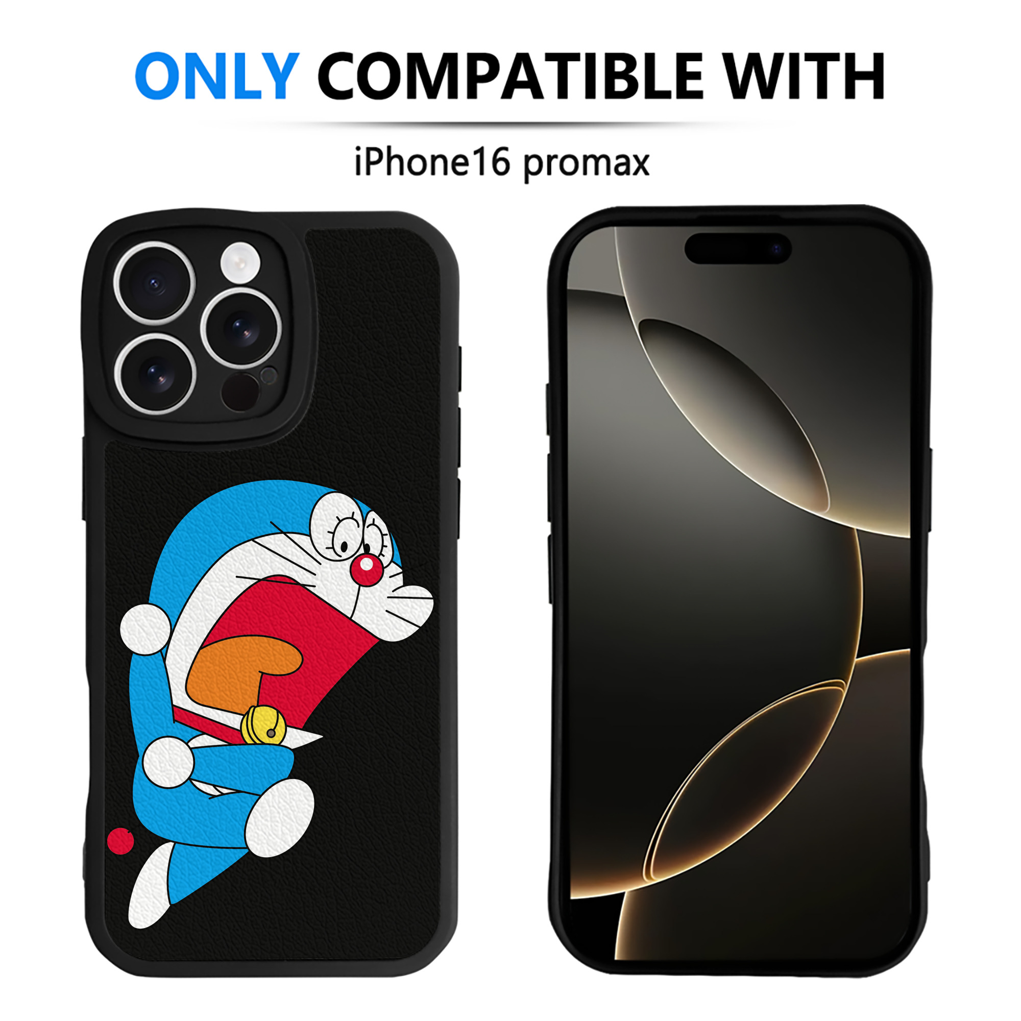 （画像用） ドラえもん Doraemon 【iPhone 16シリーズ対応】シリコンスマホケース（レザー調） 材質：シリコン